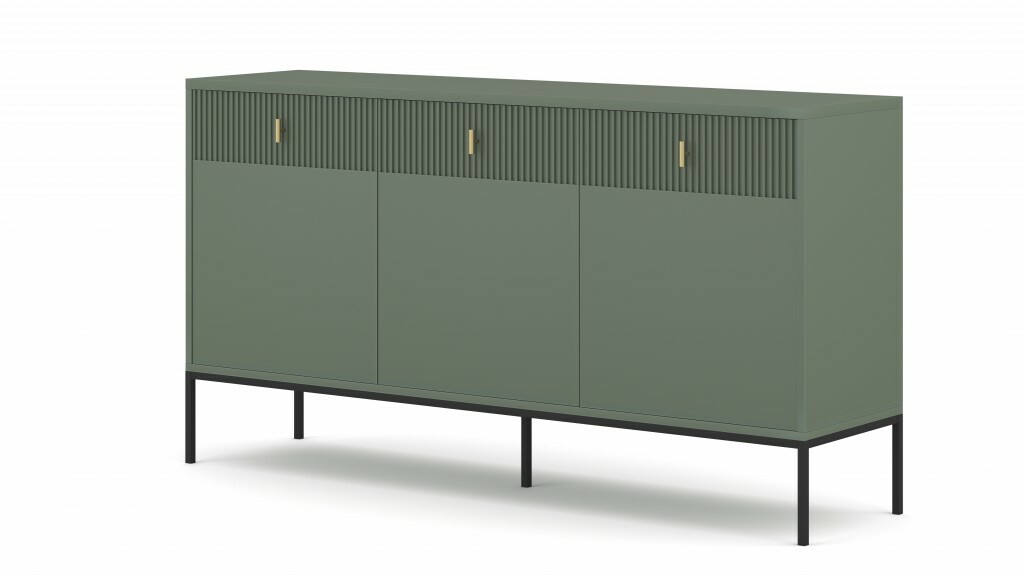 Komoda Magara 3D3S (zelena + crna)