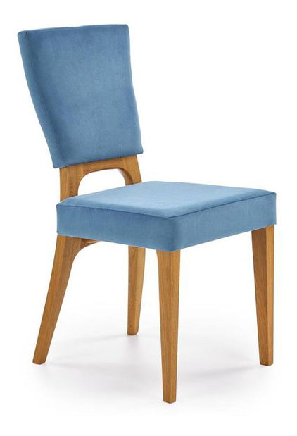 Scaun de sufragerie Wanny (Albastru + Lemn)