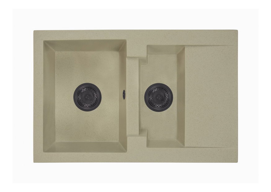 Kuchynský drez Dortuna (béžová) (s 1 otvorom pre batériu) (P)