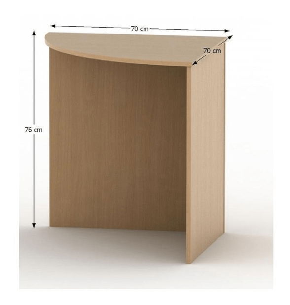 Rohový písací stôl Asista AS 024 buk