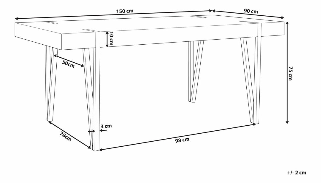 Jedálenský stôl Aden (pre 6 osôb) (svetlé drevo)