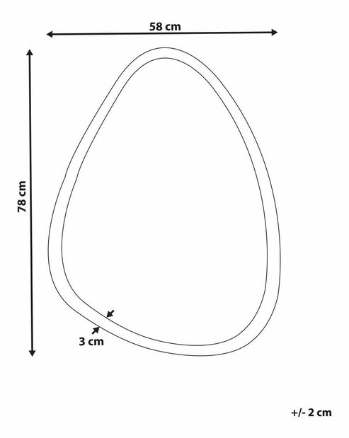 Nástenné zrkadlo Bailey (strieborná)