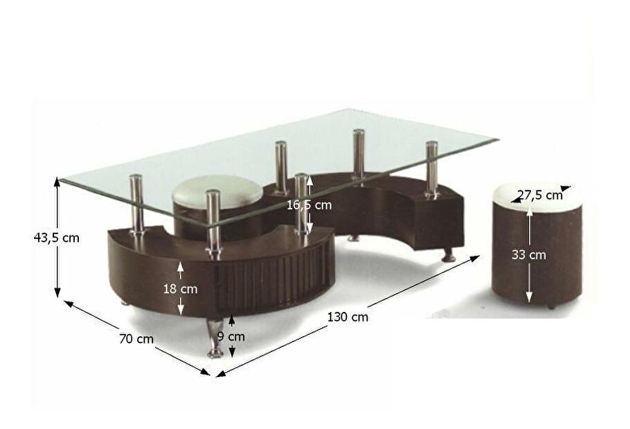 Konferenčný stolík Otelo (s taburetkami)
