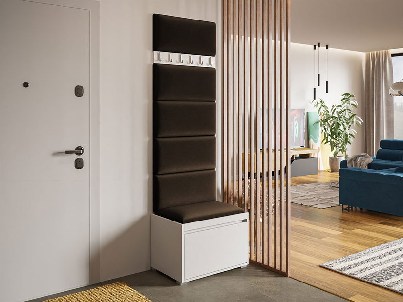 Mobilier hol Paggy 60x30 (alb + ciocolățiu)