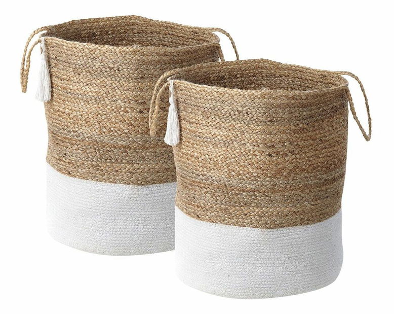 Set 2 ks úložných košov Gregory (béžová + biela)
