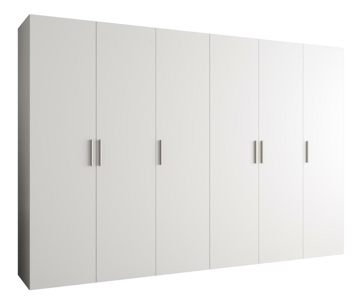 Dulap de haine 300 cm Borry 1 (alb + Argintiu)