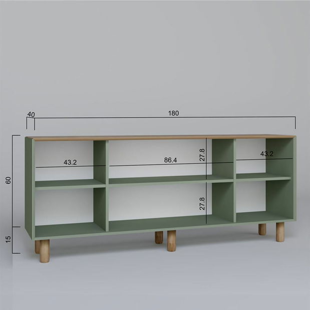 Komód Bohsody K (zöld)