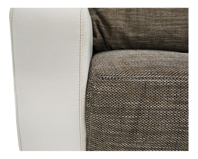 Rohová sedačka Olubria (krémová + hnedá) (P)