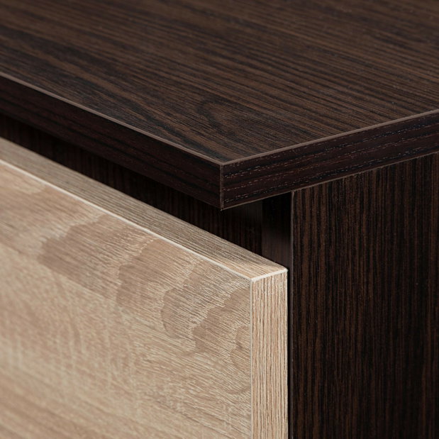 Noćni ormarić Cleania CL2 (wenge + hrast sonoma)