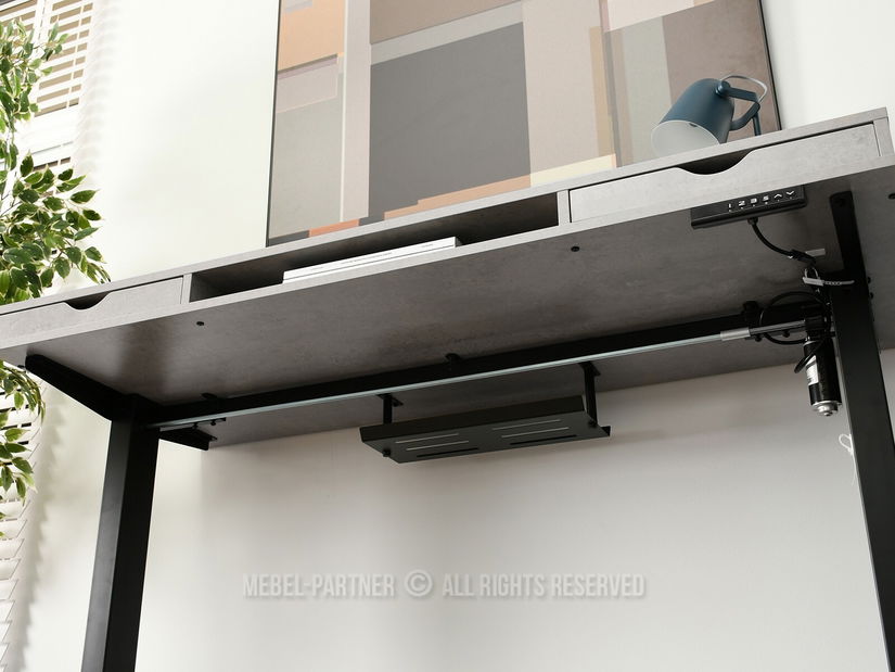 PC asztal Osto 140 (beton + fekete)