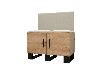 Set mobilier pentru hol Amanda 19 (Stejar artisan + bej)