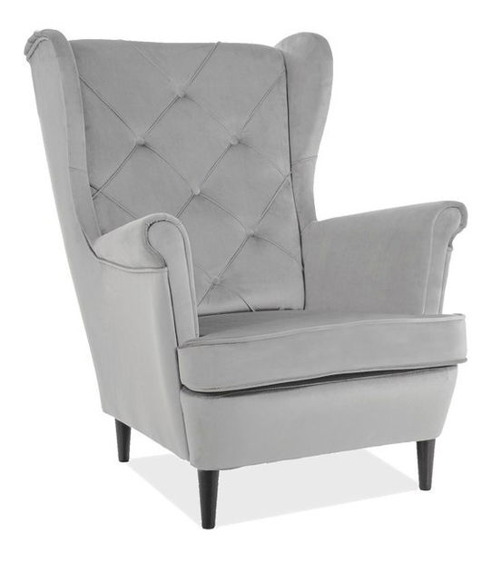 Fotelja za opuštanje Laure (siva + wenge)