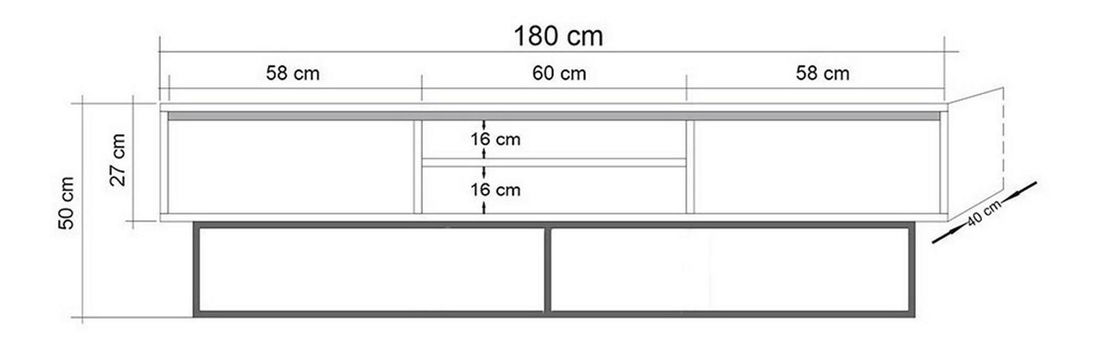 TV stolić/ormarić Maddame 2 180 (travertin)