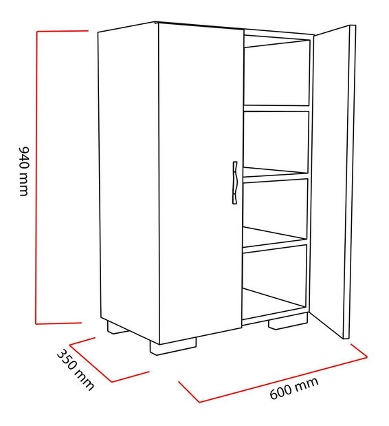 Cipősszekrény Maide (fehér)