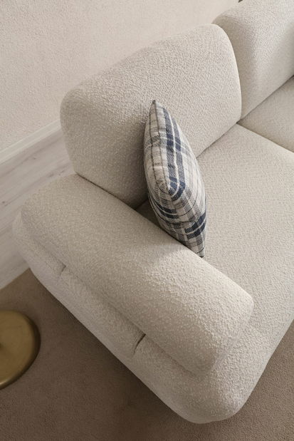 Rozkladacia pohovka Nicel (krémová) (s úl. priestorom)