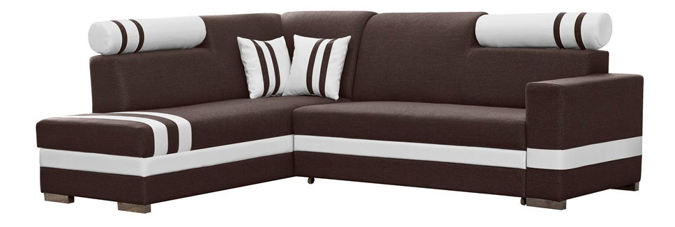 Colțar Raisa (Maro închis + Alb) (S)