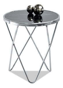 Stolić za kavu Armin S (crni mramor + krom)