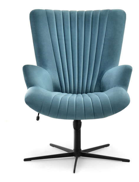 Relaxačné kreslo Elesenta (modrá + čierna)