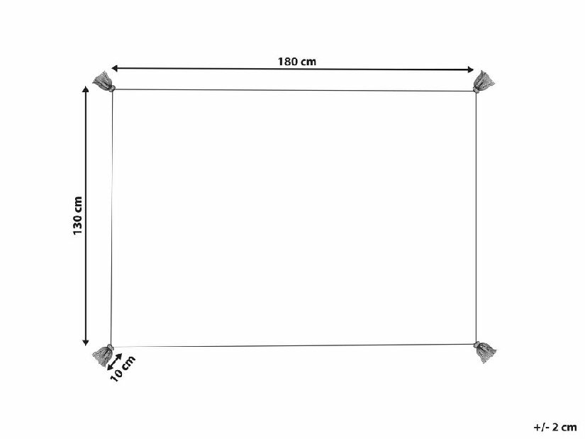 Pléd 130 x 180 cm Matza (bézs)