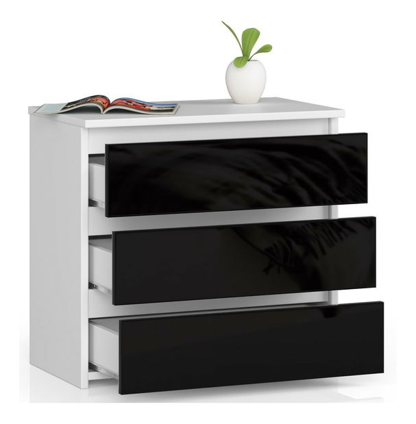 Noptieră Caelum (Alb + Negru lucios)