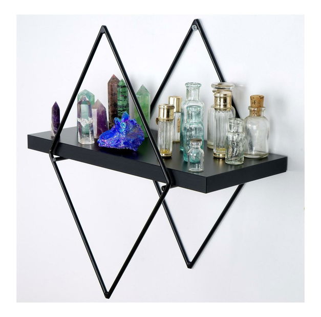 Dekorativna zidna polica Duvelo 15 (crna)