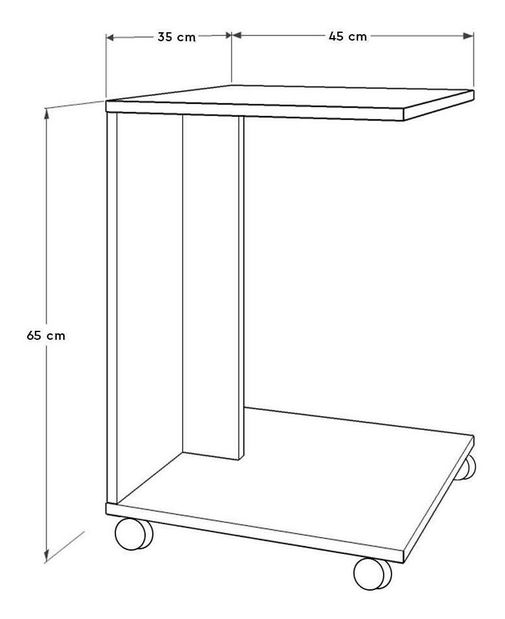 Măsuță laterală Losuku 1 (Nuc deschis) 