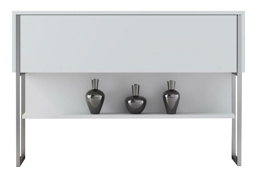 Konzolasztal Luna 4 (ezüst + fehér) 