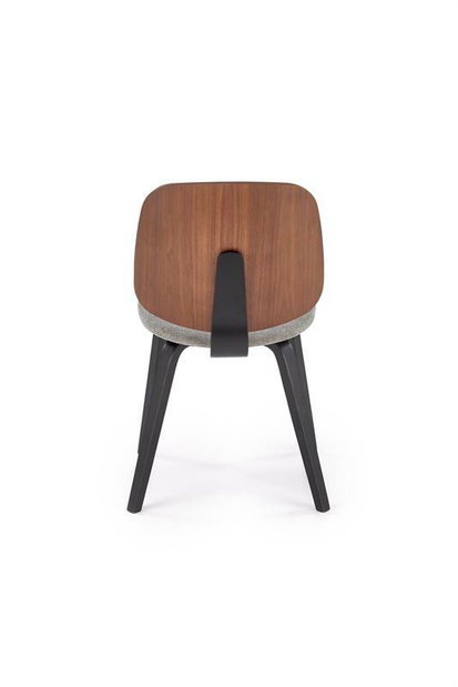 Scaun de sufragerie Mackakere (nuc + gri + negru)