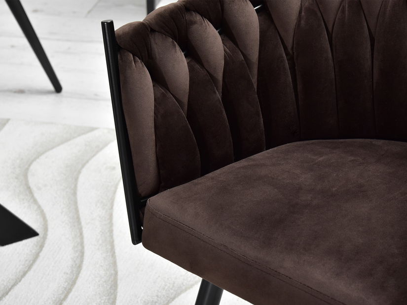 Jedálenská stolička Radio (hnedá + čierna)