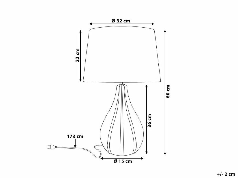 Stolná lampa Salte (biela)