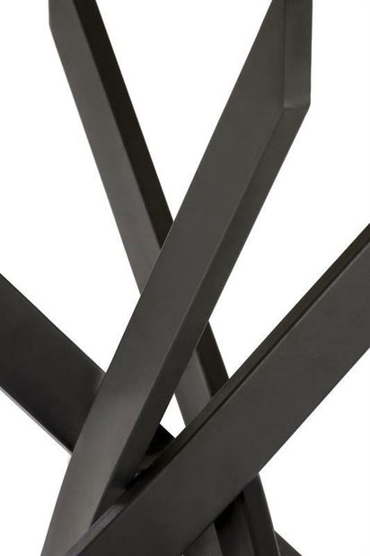 Blagovaonski stol Edgaro (hrast zlatni + crna) (za 4 osobe)