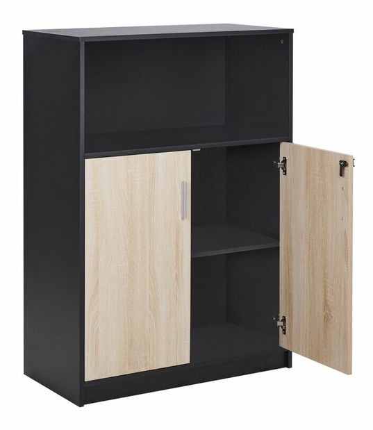 Dulap Zirkone (lemn deschis + Negru) 