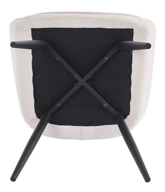 Dizajnové kreslo Morkenus (béžová + čierna) 