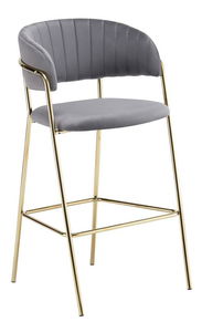 Barska stolica Dasmona 2 (sivo-smeđa + gold krom zlatni)