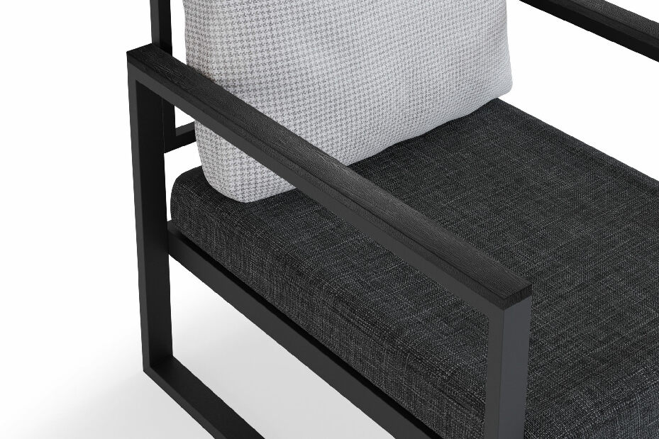 Set mobilier de grădină Algedi (antracit + Negru)