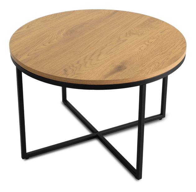 Konferenčný stolík Hubiera (dub zlatý + čierna) 