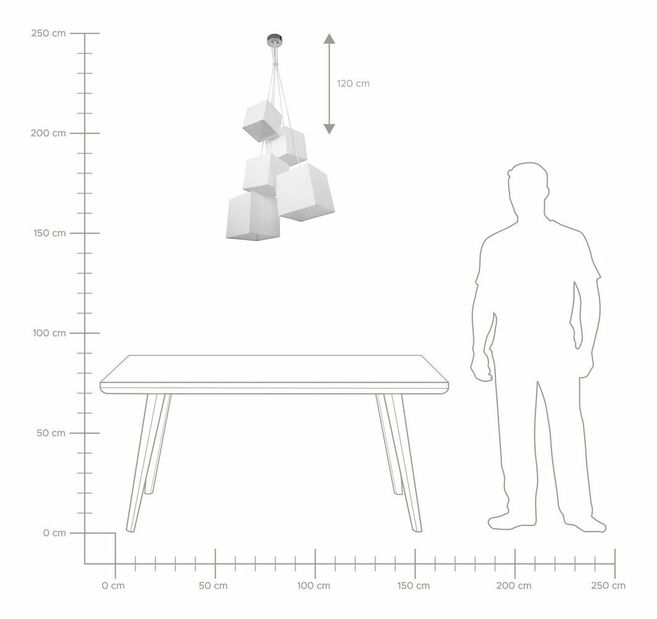 Függő lámpa Mesci (fehér)