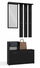 Predsieňová zostava Vayan 1 (čierna) (so zrkadlom)