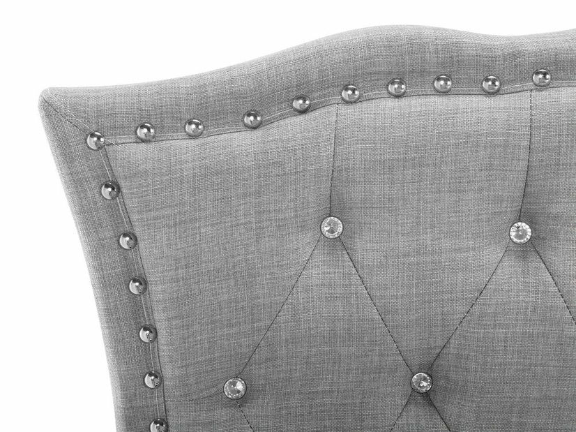 Franciaágy 140 cm MATH (ágyráccsal és tárolóhellyel) (szürke)