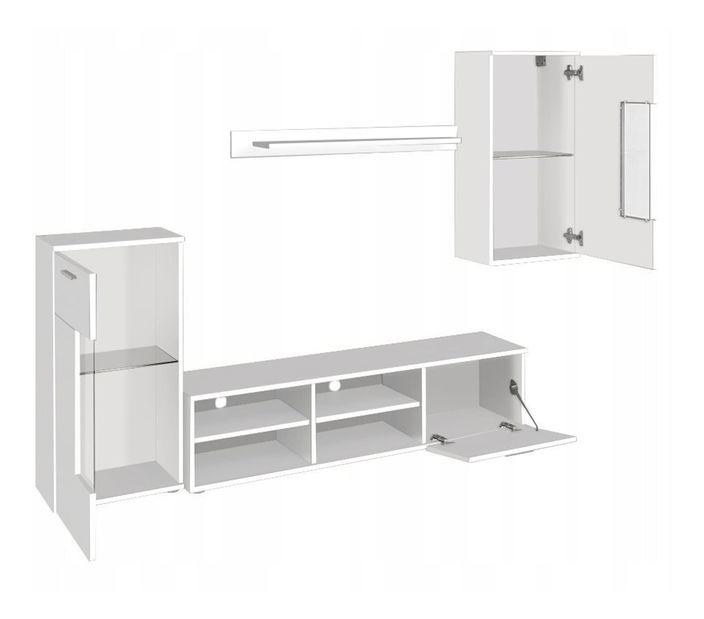 Set za dnevni boravak s LED Frantal (bijela) 