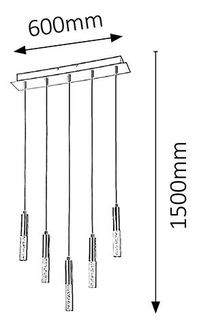 Závesné svietidlo Rheia 5764 (chrómová)