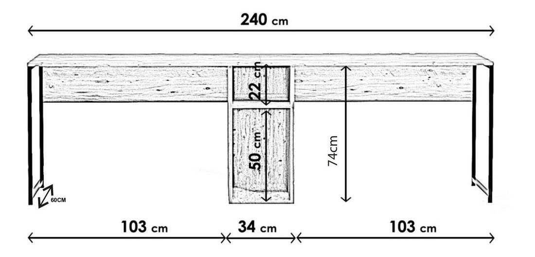 Písací stôl Ikaro (dub)