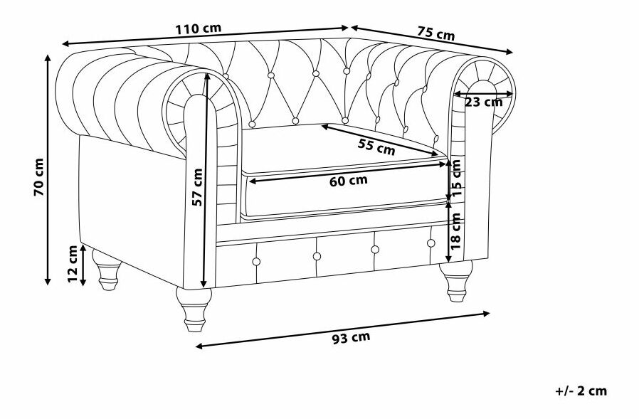 Kreslo Chichester (kobaltová)