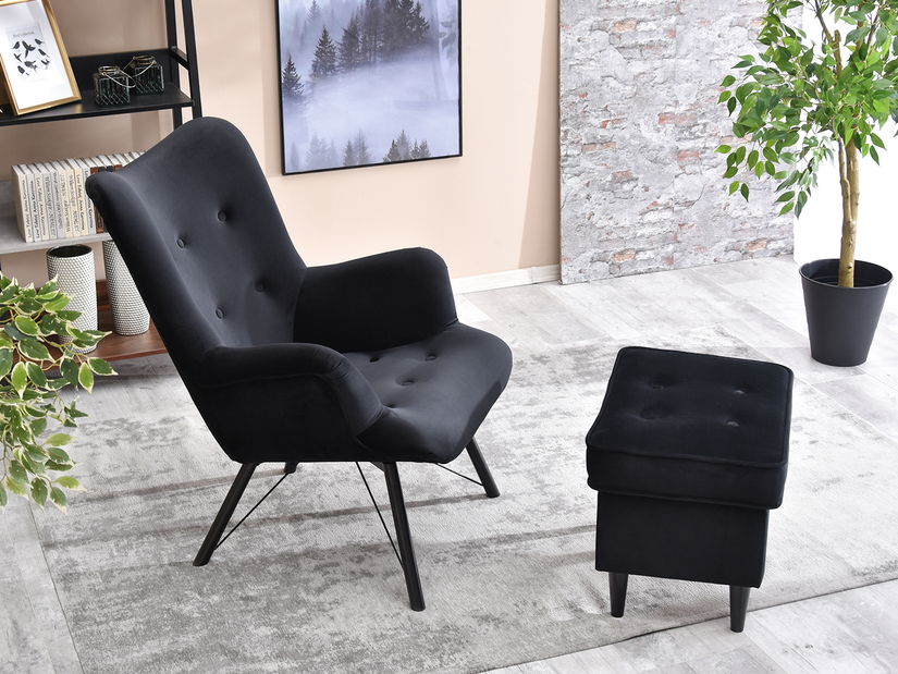 Relaxačné kreslo Dawntawn (čierna)