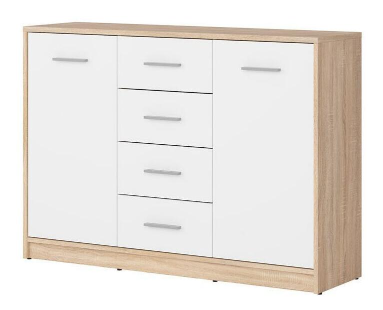Komoda BRW Nepo Plus 6 (dub sonoma + biela) 