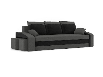 Sofa Hamida (siva + crna) (s tabureom)     