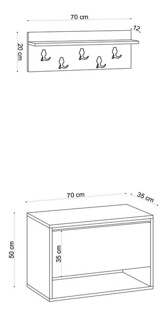 Előszoba fal Aliex 1 (fehér)