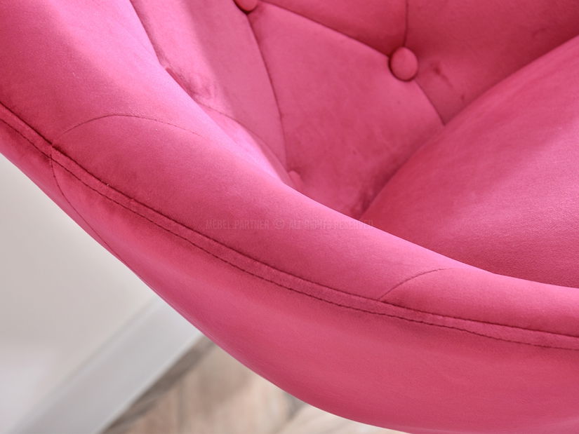 Fotel Lush 4 (rózsaszín + króm)