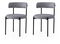 Set 2 buc. scaune bucătărie Gindera (Negru + gri închis)