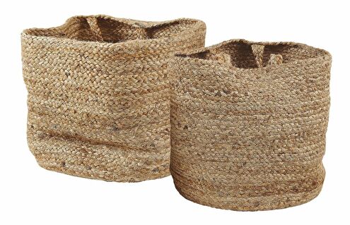 Set 2 buc. coșuri textile KIMBA (textil) (bej)